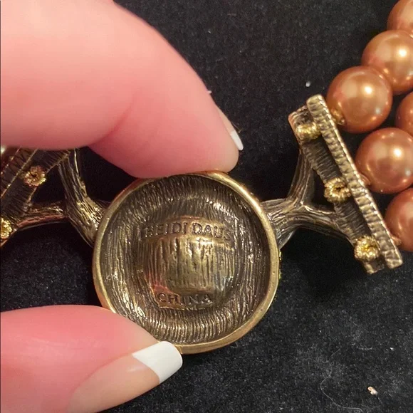 Heidi Daus Brown and Gold Multi-Strand Necklace - Picture 2 of 5